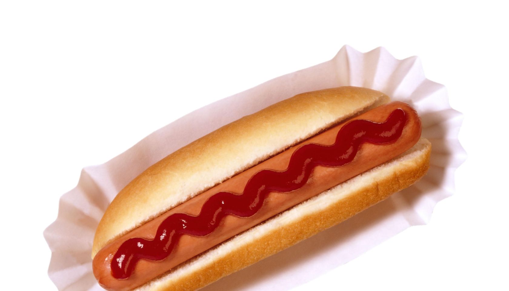 Wiener with ketchup