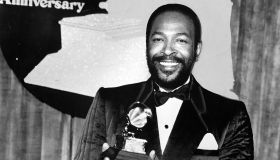Marvin Gaye Holding A Grammy