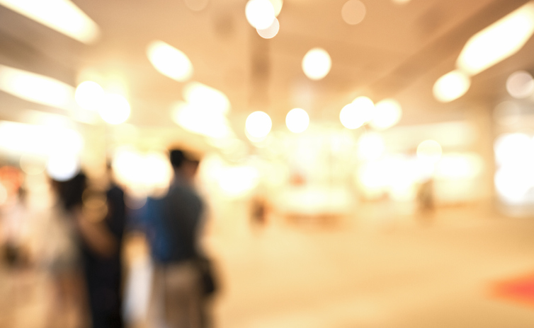 Shopping mall blurred background