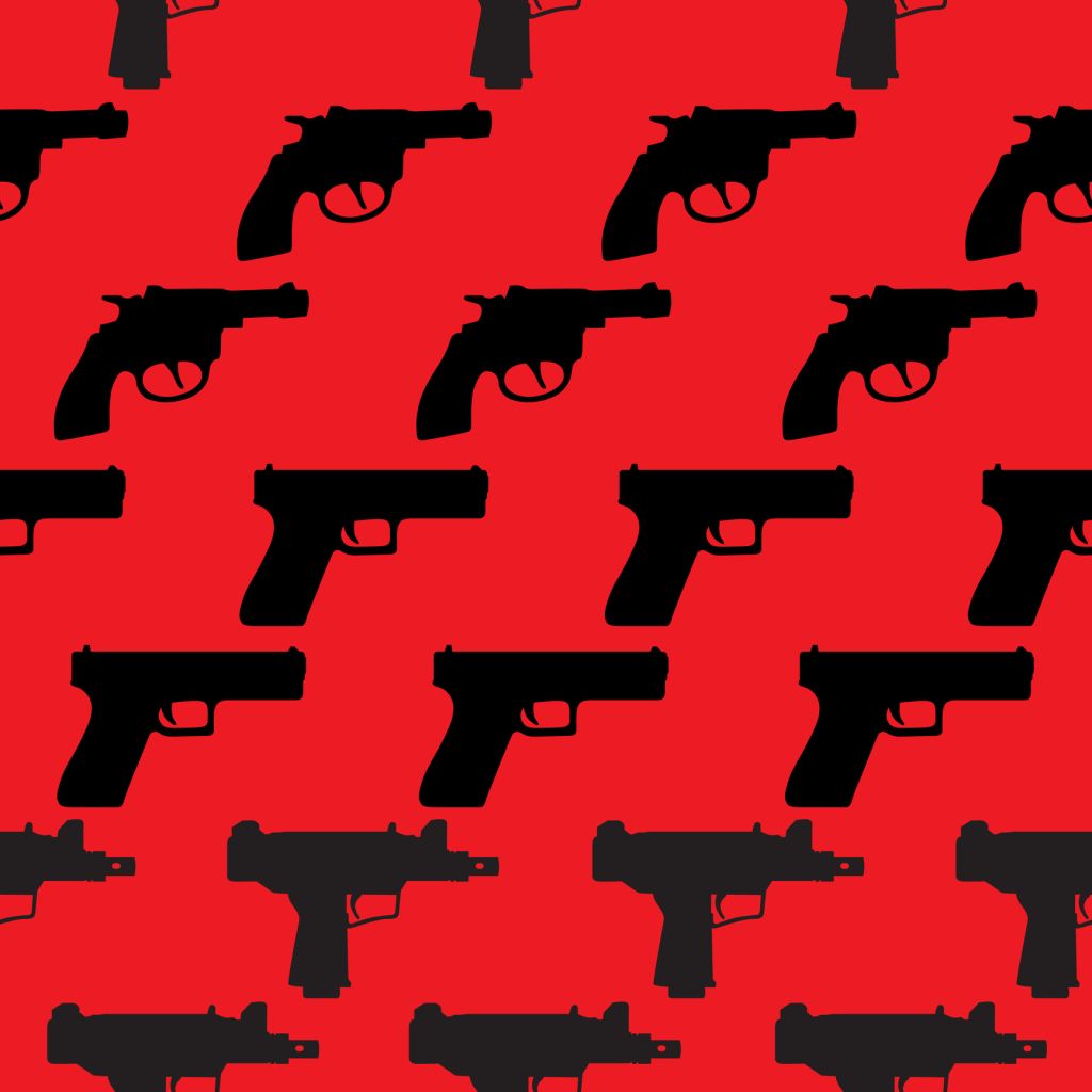 Handguns seamless Pattern