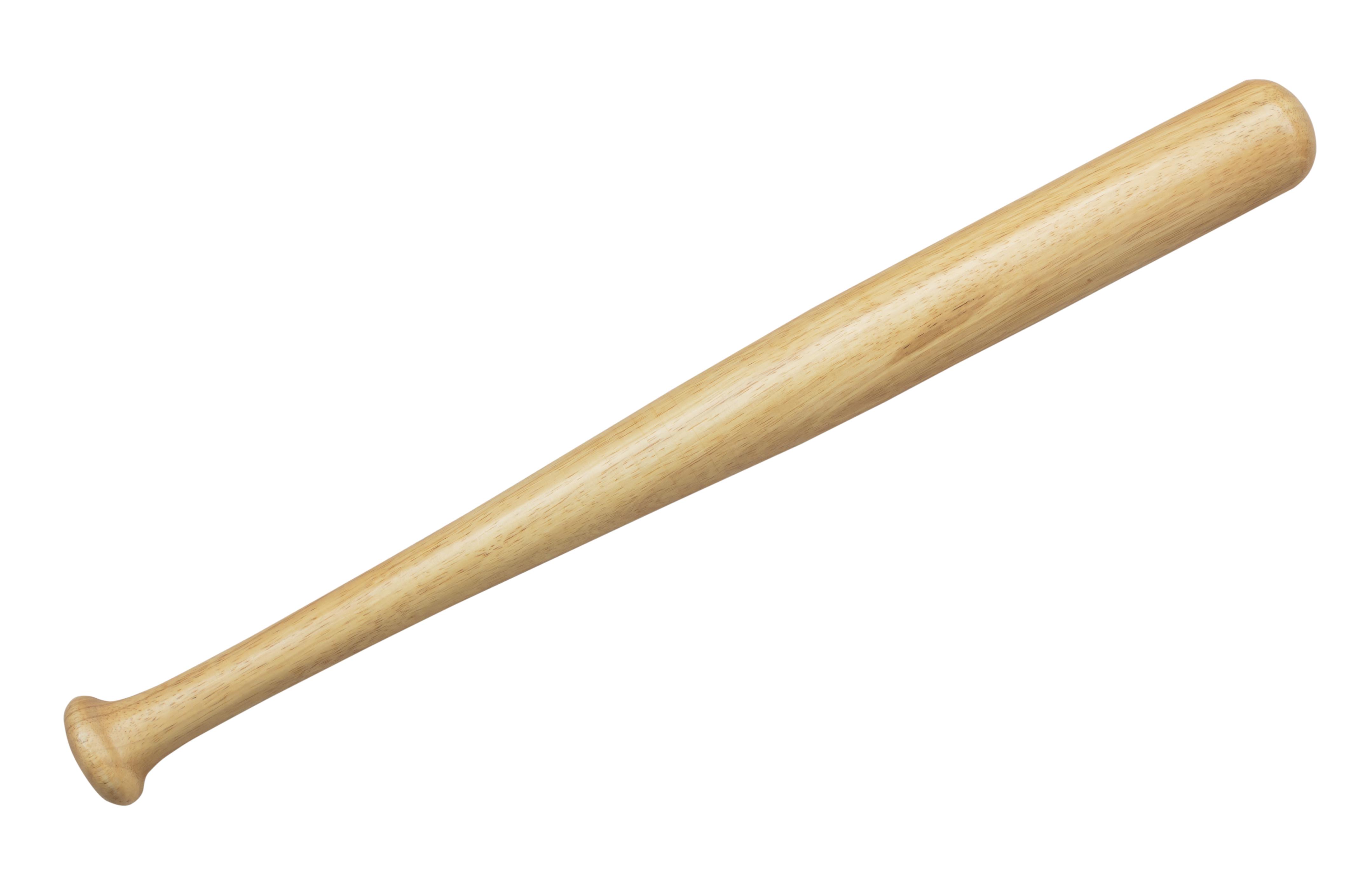 wooden baseball bat isolated on a white background