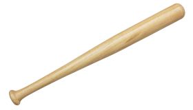 wooden baseball bat isolated on a white background